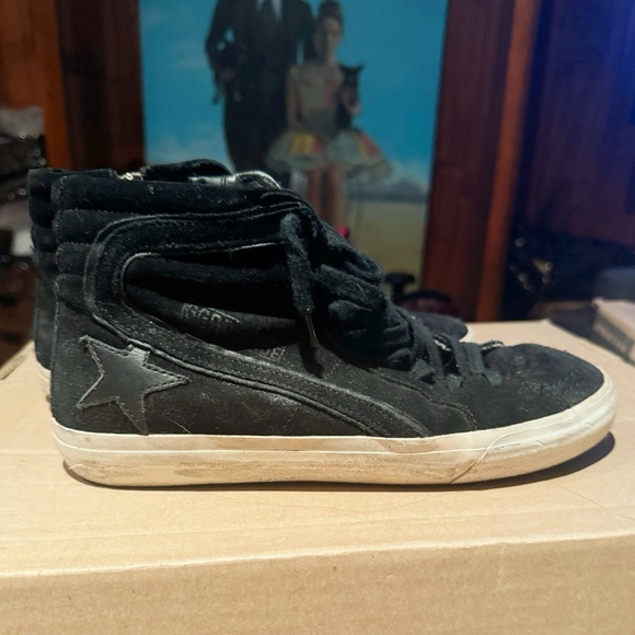 Golden Goose Black High-Top Suede Sneakers 38